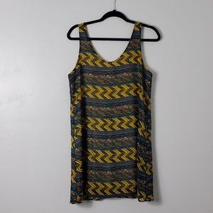 Tribal Pattern Mini Shift Dress